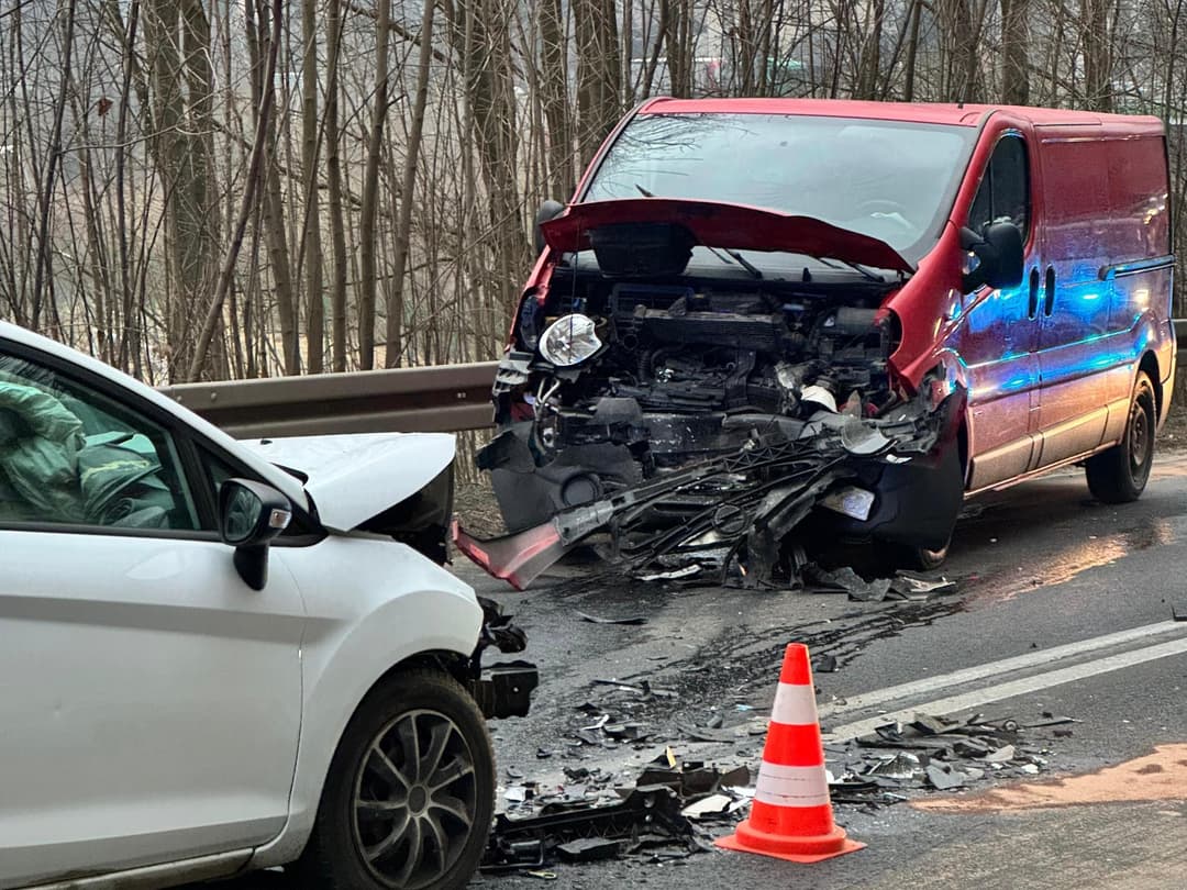 Wypadek dwóch pojazdów na ul. Krakowskiej w Żywcu