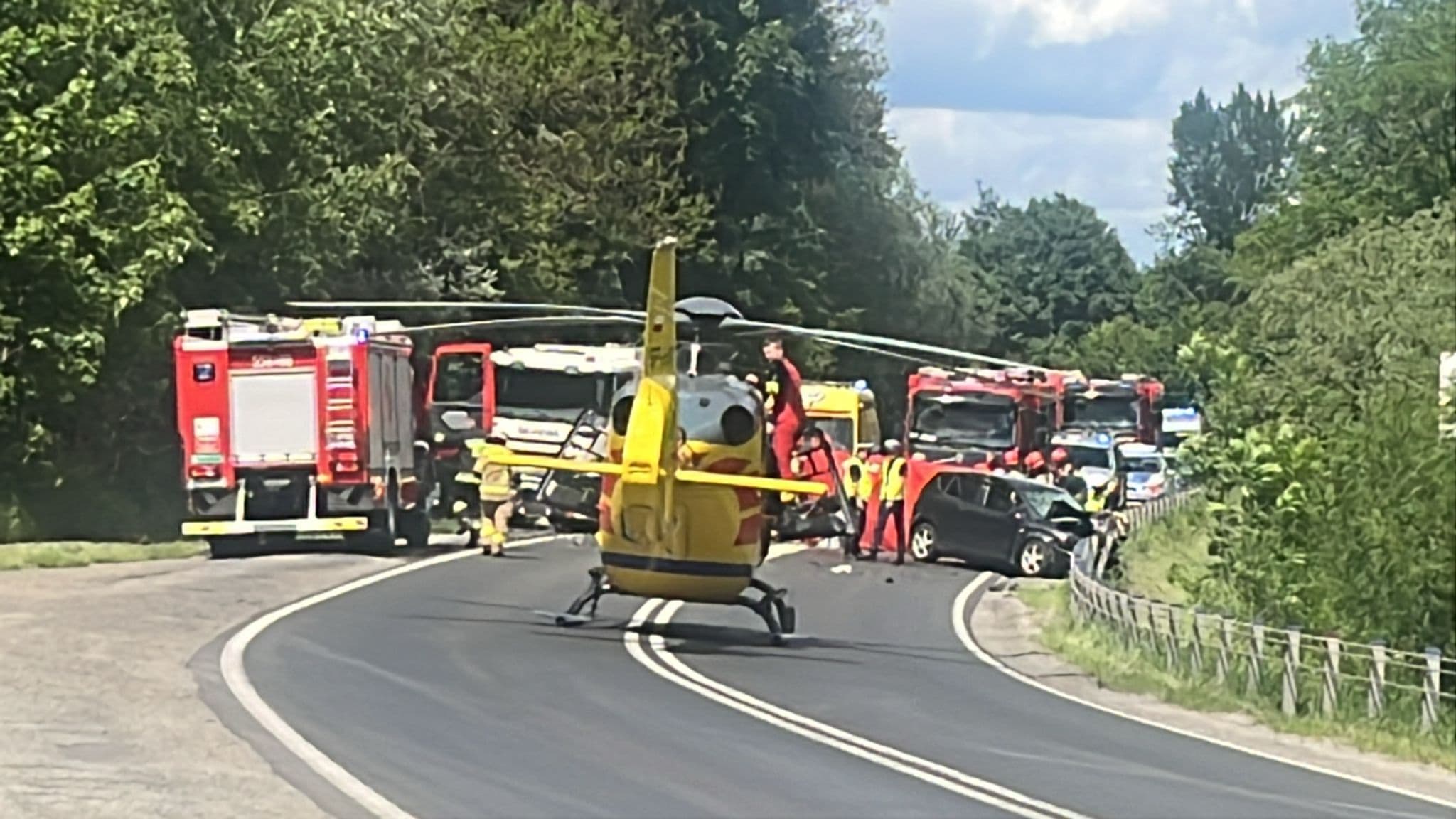 Zderzenie osobówki z tirem na trasie Gorzeń Dolny – Jaroszowice